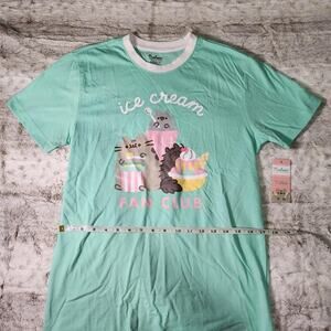 NWT Pusheen Box Mint green Ice Cream Fan Club Retro Style Tshirt Unizex Size XS